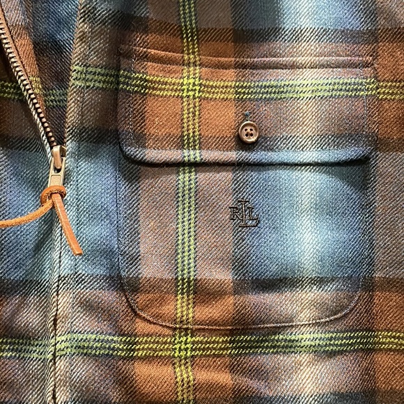 Lauren Ralph Lauren Plaid Wool Oversized Shacket Jacket S - Picture 8 of 8